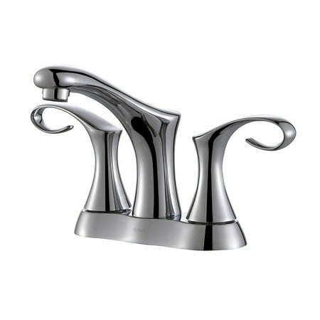 - Kraus Cirrus FUS-13102 4 In. Centerset 2 Handle Bathroom Sink Faucet Set, Chrome