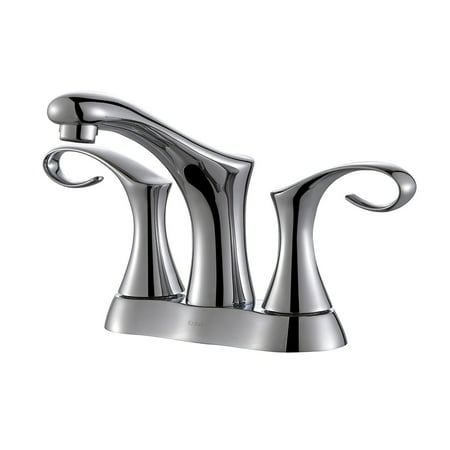 Kraus Cirrus FUS-13102 4 In. Centerset 2 Handle Bathroom Sink Faucet Set, (Best Bathroom Faucet Brand Reviews)