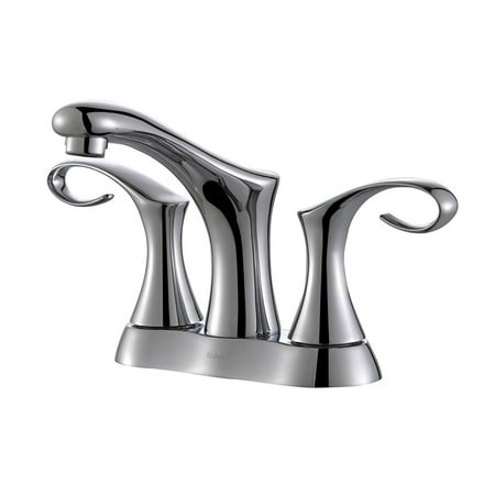 - Kraus Cirrus FUS-13102 4 In. Centerset 2 Handle Bathroom Sink Faucet Set, Chrome