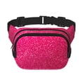 thumbnail image 1 of Disketp Rose Red Glitter Riñonera de Doble Capa, Bolsa de Cintura Ajustable para Viajes, Correr y Senderismo, Riñonera Ligera para Hombre y Mujer, 1 of 9