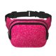 thumbnail image 1 of Balery Rose Red Glitter Mochila Cinturón para Mujeres y Hombres, Bolsa de Cintura Impermeable de Doble Capa con Correa, 1 of 9