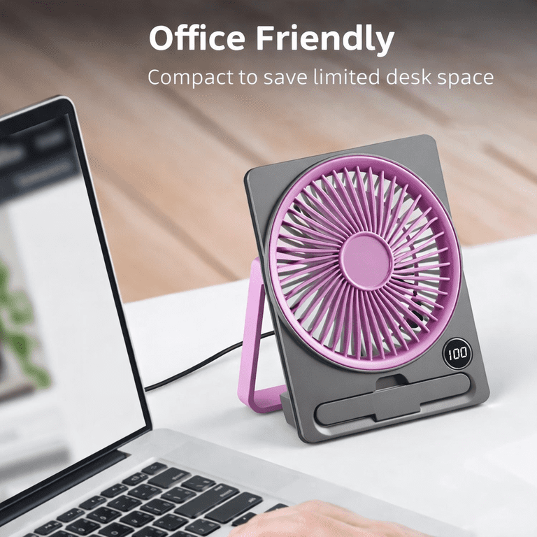 ATUPEN USB Rechargeable Desk Fan, 6-Speed photo 6