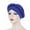Blue, variant on MSJUHEG Braid Turban Cap Twisted Braid Hat Braid Head Wrap for Women Braid Hat Ruffle Cancer Chemo Beanie Turban Wrap Cap Hats for Women Fascinators Hats for Women Polyester 1PC Hat Black One Size