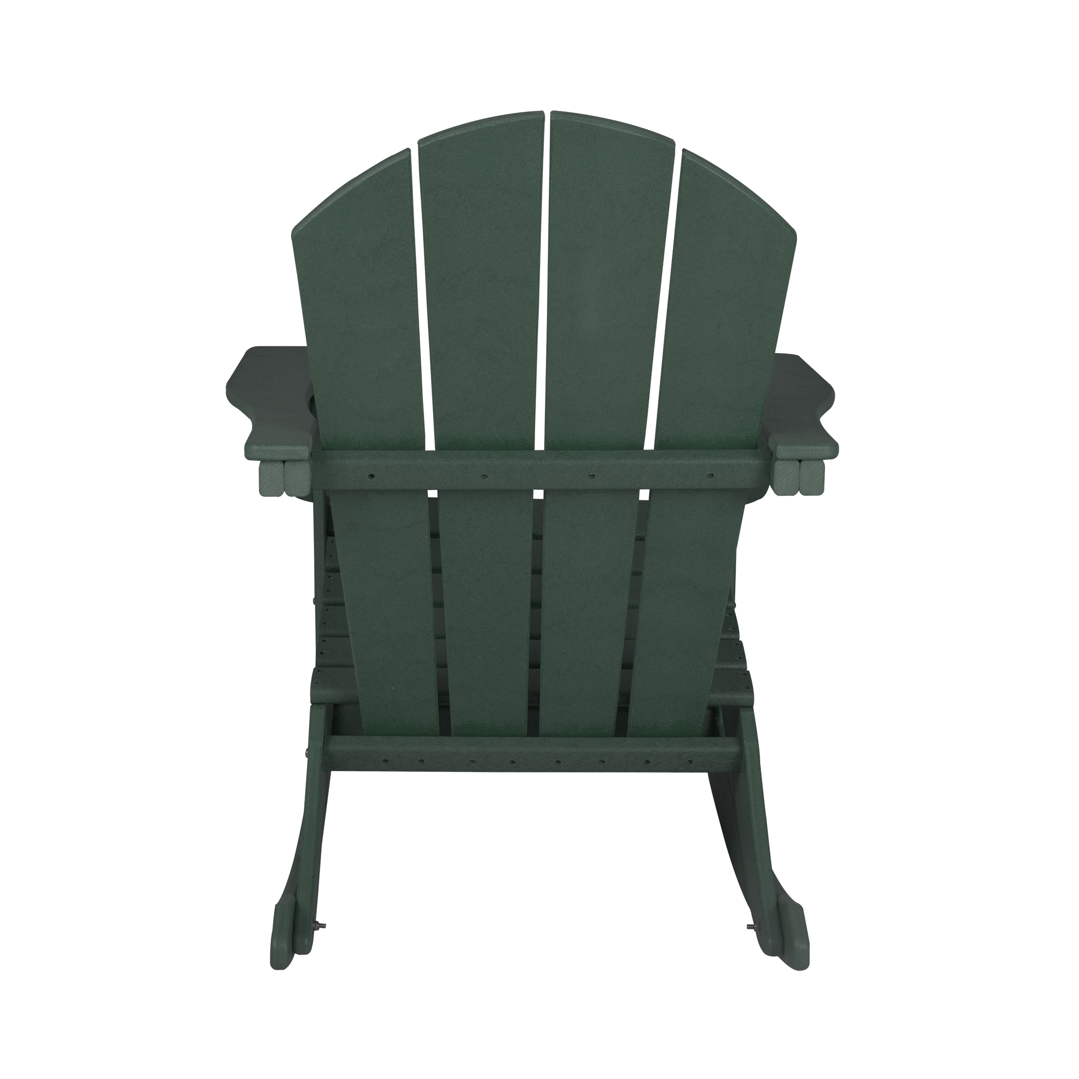 GARDEN Plastic Adirondack Rocking Chair for Outdoor Patio Porch Seating, Dark Green - image 3 of 7