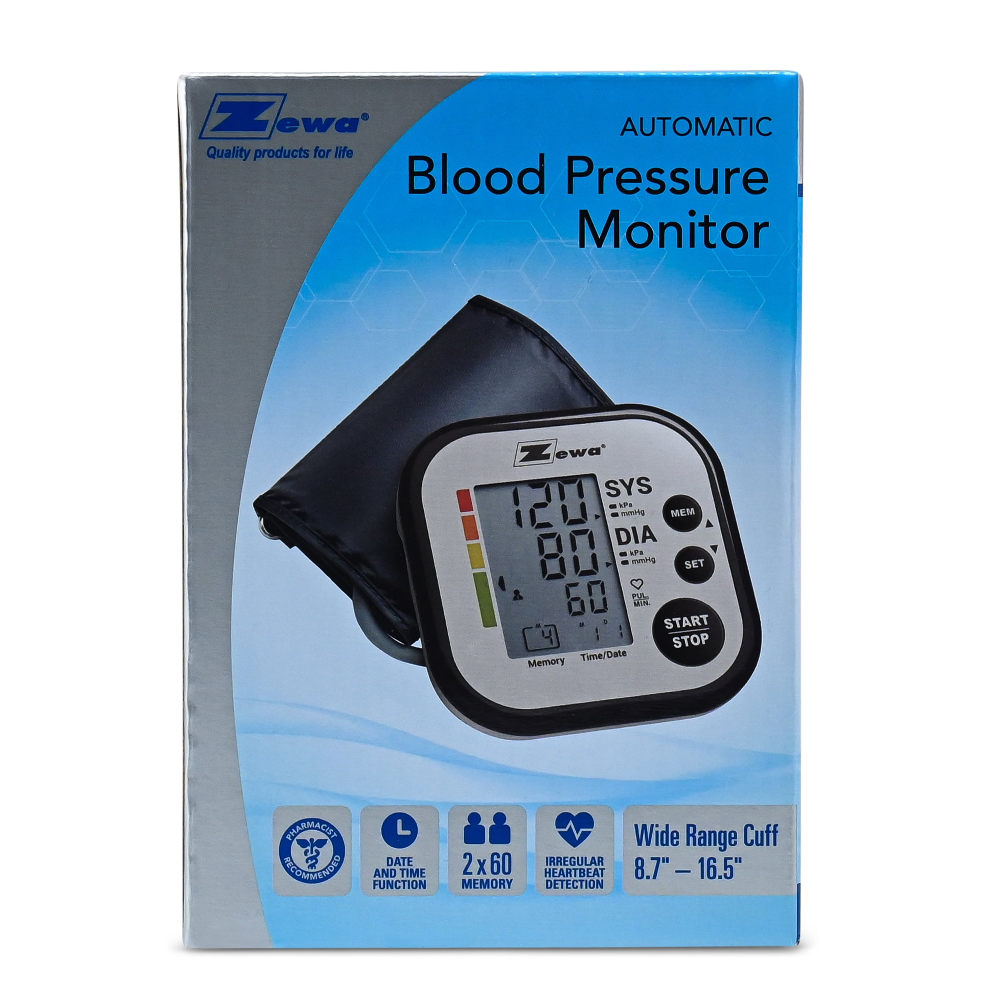 Zewa Automatic Premium Bluetooth Blood Pressure Monitor with 2