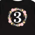 thumbnail image 4 of Inktastic 3rd Birthday Rose Wreath Girls Girls Long Sleeve Toddler T-Shirt, 4 of 5