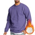 thumbnail image 2 of Mlzmgr Sweatshirts Men Fleece Crew Neck Long Sleeve Warm Shirts Casual Running Outdoor Mens Tops Winter S-3XL, 2 of 8