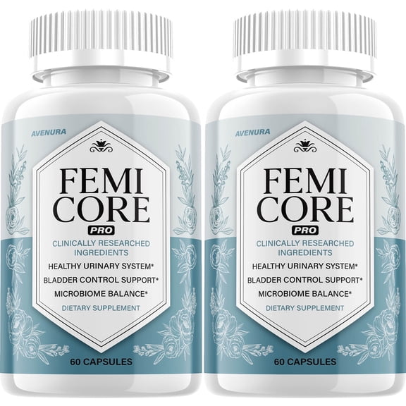 Femi Core Capsules – FemiCore Pills Advanced Formula Natural Blend, 2 Pack, 120 Capsules