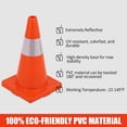 thumbnail image 5 of Traffic Safety Cones,Multi Purpose Cones with Reflective Collar for Road Safety,PVC Safety Cones,Orange Cones for Driving Training,Parking Lots,Construction,Sports,Caution, 5 of 9