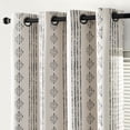 thumbnail image 2 of Cortinas opacas jinchan 95% Boho 183x183 cm negro sobre beige, 2 of 8