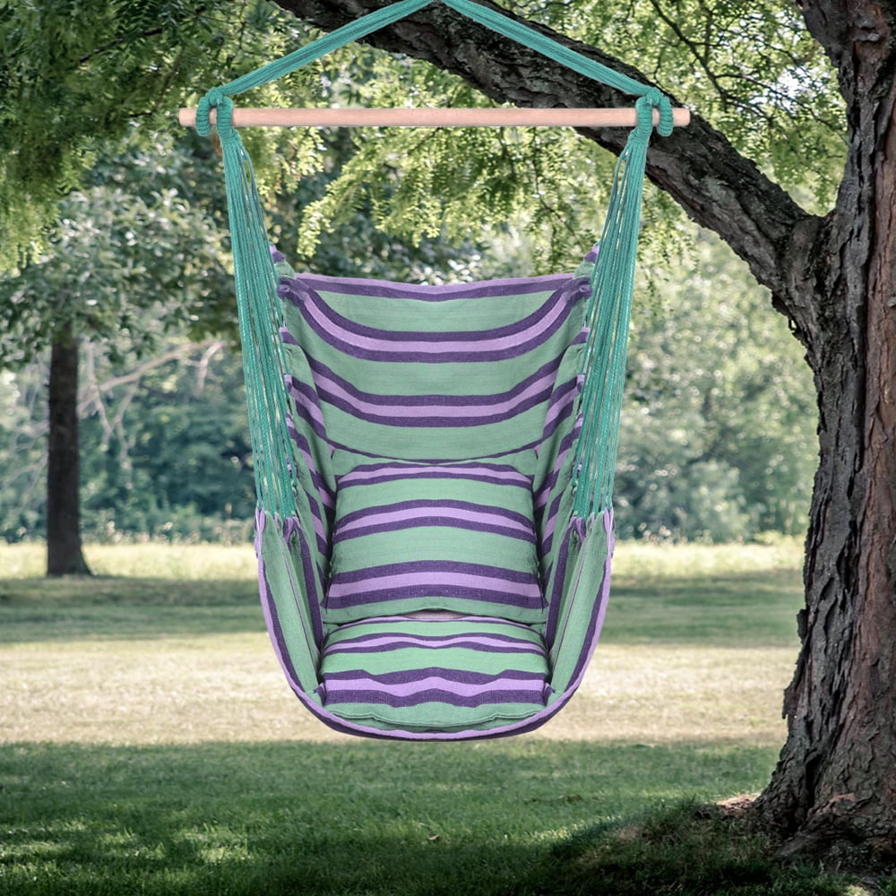 Details about   Cotton Hammock Hanging Rope Chair Swing Seat Porch Yard Patio Campin 