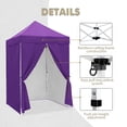 thumbnail image 4 of EAGLE PEAK 5 x 5 ft Straight Leg Outdoor Portable Canopy Tent with 4 Removable Sunwall,Purple, 4 of 10