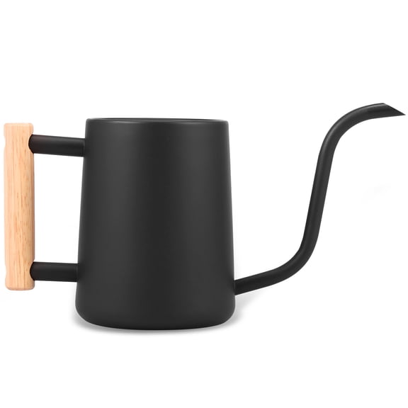 Ghojet Wooden Handle 35Oz Watering Can - Metal Watering Can With Easy Pour