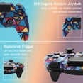 thumbnail image 5 of Wireless Controller Compatible with P4/P4 Slim/P4 Pro/Windows PC, Colorful Graffiti, 5 of 7