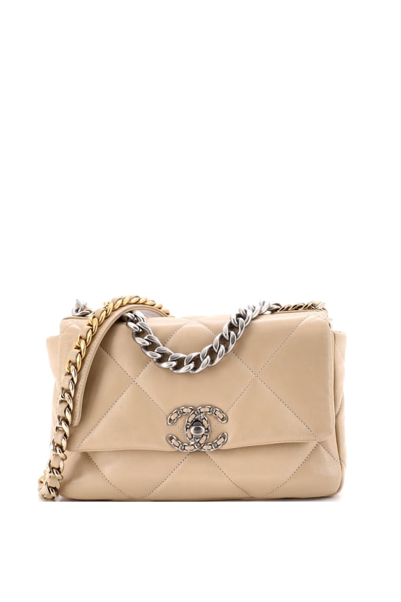 Pre-Owned 19 Flap Bag Quilted Leather Medium By Rebag