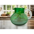 thumbnail image 3 of Artland Iris 90oz Handcrafted Pitcher & 14oz Double Old Fashion Glasses (Set of 4) - Lead-Free Bubble Drinkware for Elegant Dining & Serving - Ideal for Water, Cocktails, Juice, Gatherings (Green), 3 of 5