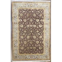 Wahi Rugs Hand Knotted Fine Transitional Jaipur Floral Design 6'0"x9'0" -W879