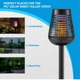 Pic Solar Insect Killer Torch with LED Flame Effect, Black Torch, Area