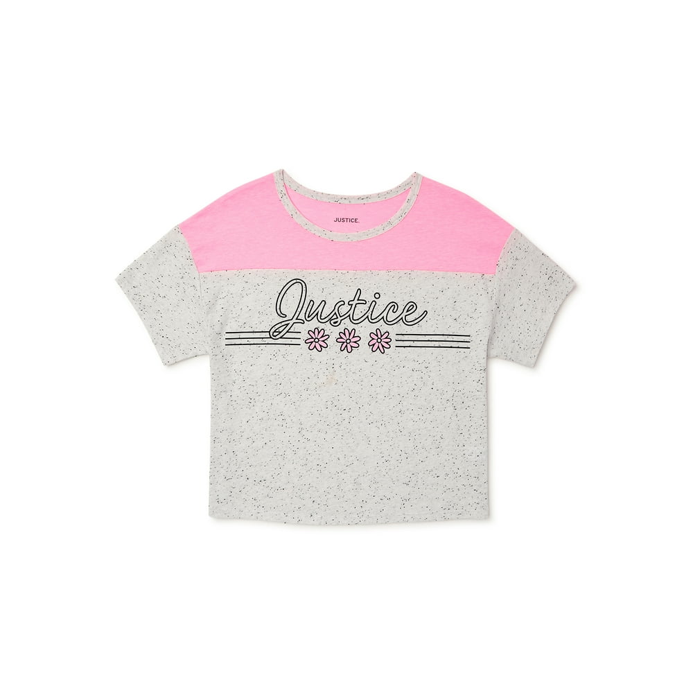 Justice Justice Girls Graphic Sports Logo TShirt, Sizes 418 & Plus