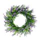 thumbnail image 1 of Guirnalda de hojas verdes artificiales con corona de lavanda para la puerta. Púrpura, 1 of 9