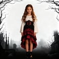 thumbnail image 3 of LYHaoo Girls Child Outfits For Halloween Medieval Outfit For Girls Seafaring Adventure Dress,Dress Up Outfits(8-9 Years), 3 of 7