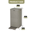 thumbnail image 5 of Uforic 31 Gallon Large Outdoor Trash Bin, Waterproof Resin Garbage Can with Lid & Drip Tray, Light Brown Waste Container for Porch & Backyard, 5 of 8