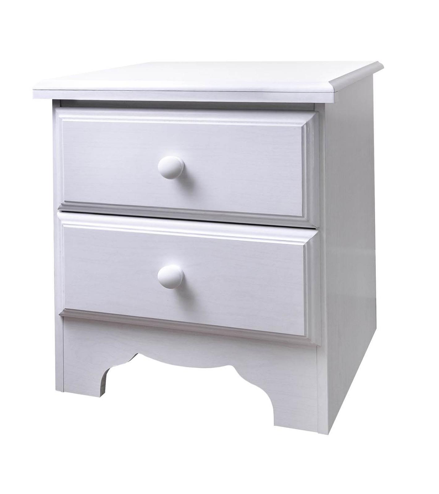 2Drawer Nightstand in White