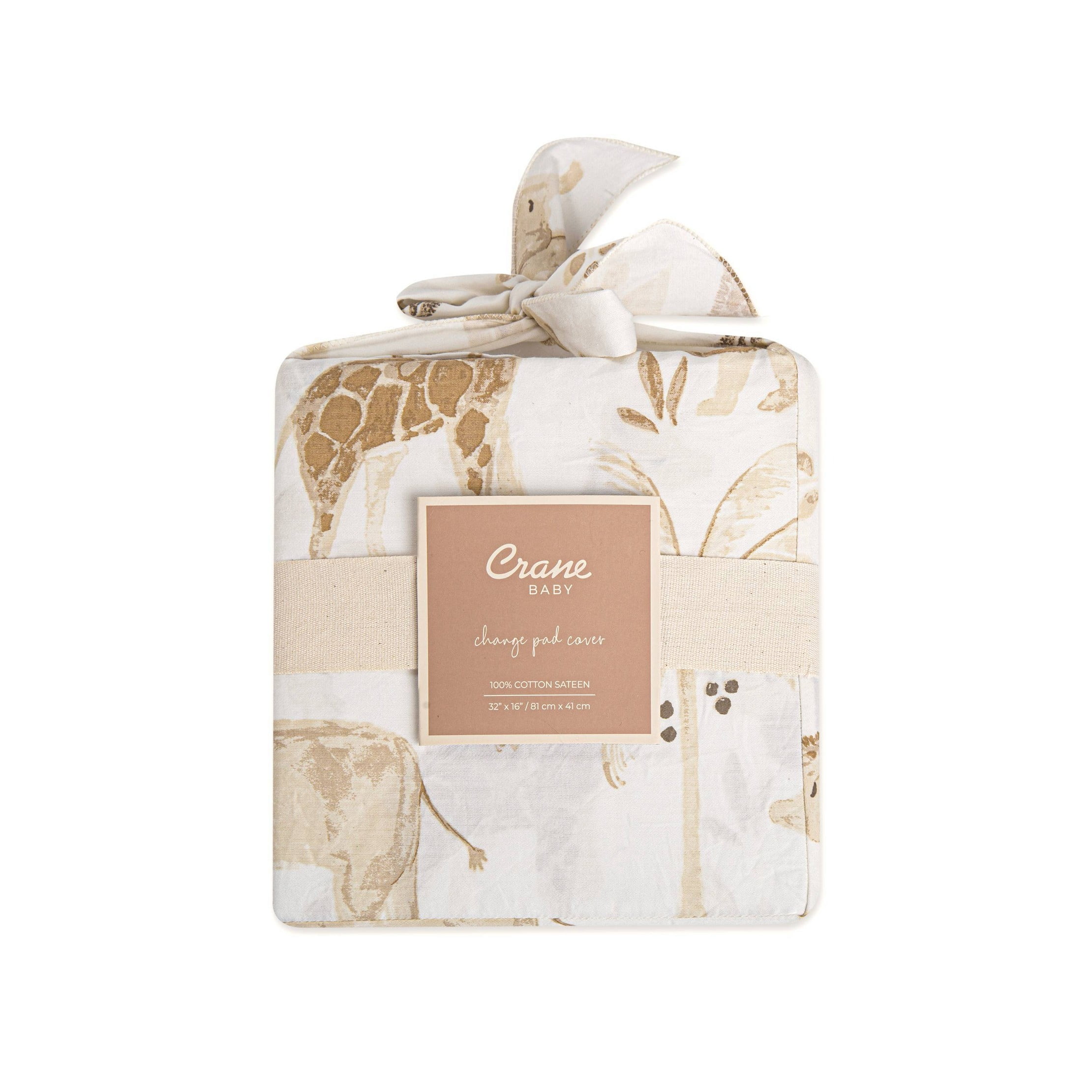 Cotton Quilted Changing Pad Cover - Kendi Animals