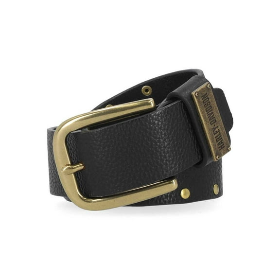 Harley-Davidson Women's Vintage Rivet Stud Strap Genuine Leather Belt - Blk (S), Harley Davidson