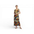 thumbnail image 1 of Chemin de Moda Robe d'Été Sans Manches à Col en V à Imprimé Floral Longueur Cheville pour Femme, 1 of 1