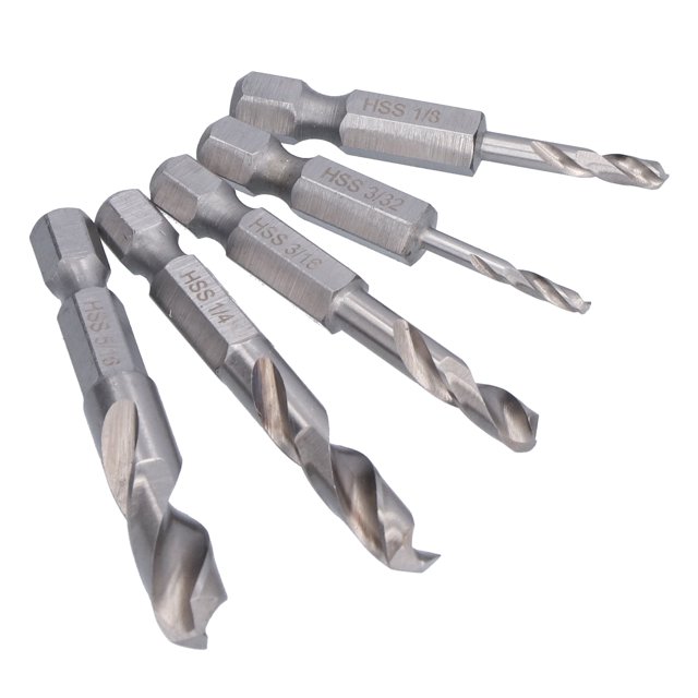 Drill Bits, Short HSS Hex Drill Bits Sets For Woodworking For Machining Drilling