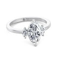 thumbnail image 2 of Pomona - Moissanite Triple Marquise Cut Lab Diamond Engagement Ring, 2 of 4