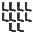 thumbnail image 4 of Perfil de extrusión de aluminio conector de esquina interior negro con rosca de tornillo M5 para reforzar juntas de esquina en ángulo recto Higoodz Otros, 4 of 8