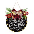 thumbnail image 2 of Christmas Door Sign,Merry Christmas Door Hanger Signs for Front,Christmas Welcome Wooden Wreaths Door Hanger,Rustic Pre-Lit Xmas Door Plaque,Illuminated Christmas Wooden Door Hanging for Home, 2 of 4