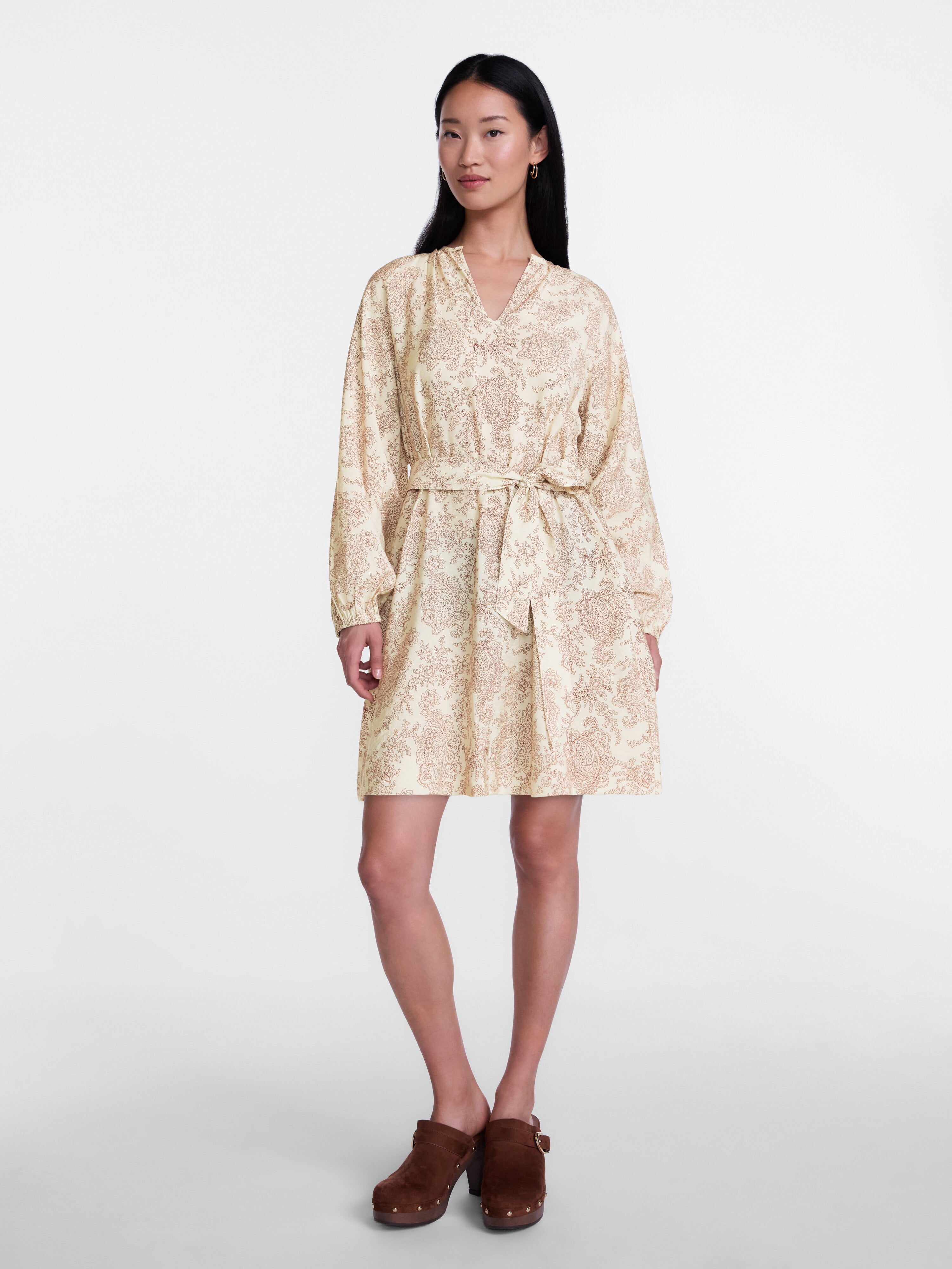 Scenario Women's and Women's Plus Mini Dress with Long Balloon Sleeves, Sizes XS-4X
