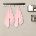 thumbnail image 6 of REGALWOVEN Colorful Striped Pattern 2 Pack Hand Towels, Quick Drying Towel for Bathroom, Travel, Camp Pink 13" x 30", 6 of 7
