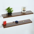 thumbnail image 2 of Davee Furniture Set of 2 Modern and Contemporary Antique Walnut Floating Shelves - 47.2*9.25*1.5 inches, 2 of 5