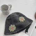 thumbnail image 3 of CoCopeaunts Women Beanie Hat Dome Knitted Fisherman Hat Autumn Winter Fashion Cute Outdoor Warm Hand Hook Flower Bucket Cap, 3 of 8