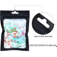 thumbnail image 3 of 100 Pieces Resealable Foil Food Storage Bags with Clear Window Coffee Beans Candy Packaging Pouch for Food Small Business Supplies for Jewelry Self Sealed Storage Bags(3 x 4.7 Inch,Black), 3 of 5
