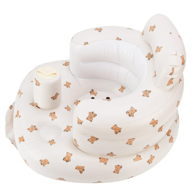Silla de baño para bebé, sofá de baño inflable multifuncional de PVC para bebé, silla para comer para bebé, rendimiento lleno de energía