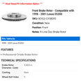 thumbnail image 2 of Front Brake Rotor - Compatible with 1998 - 2001 ES300 1999 2000, 2 of 2