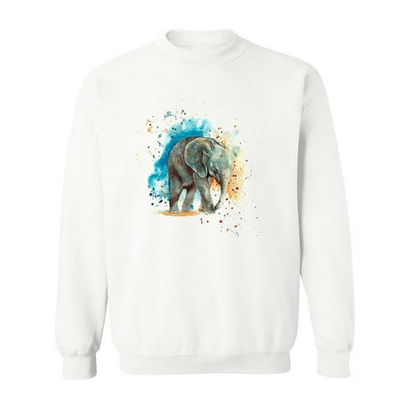 Watercolor Elephant Design. Sweatshirt Women -Image by Shutterstock, Female 4X-Large