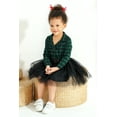 thumbnail image 2 of Younger Tree Little Girl Buffalo Plaid Tutu Skirt Party Princess Dress Christmas Clothes Outfits for 7-8T, 2 of 6