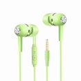 thumbnail image 3 of AuroraX Workout Earbuds,Noise Cancelling In-Ear 3.5mm Wired Headphones with Microphone,Music/Volume/Phone Control Deep Bass Earphone(Green), 3 of 3
