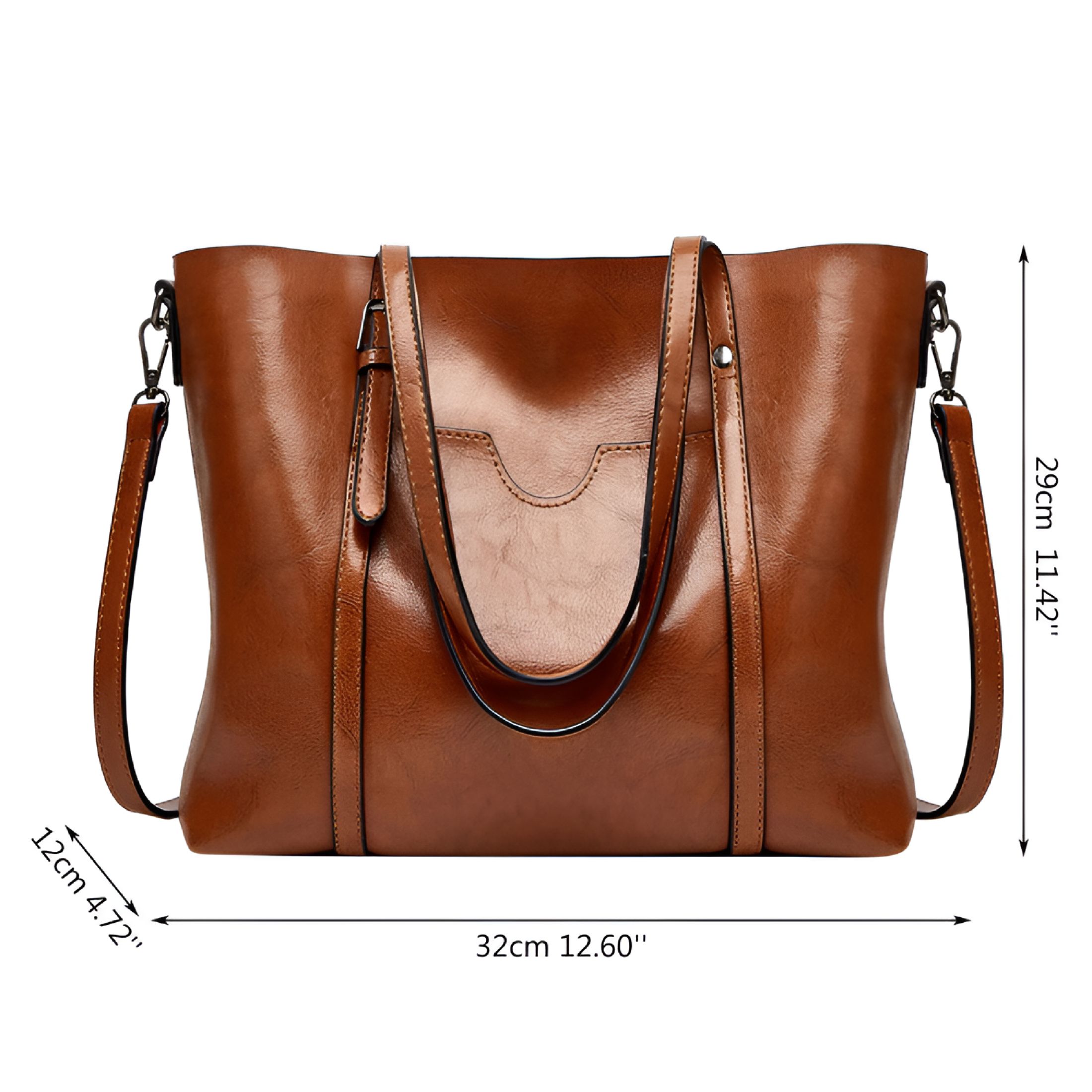 GASTROPOD Handbags for Women Large Designer Ladies Bag Pocket Purse Leather Brown Purses for Women