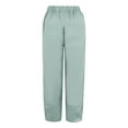 thumbnail image 4 of VEKDONE Capri Pants for Women Casual Summer Lightweight Cotton Linen Pants Loose Fit Tulip Hem Trendy Capris with Pockets of Mint Green M, 4 of 7