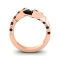 thumbnail image 4 of 1.20 Carat Natural Diamond Black Onyx & Garnet Gemstone Elegant Wedding Ring for Ladies 18K Rose Gold Size 6 by Diamond-Capitals, 4 of 8