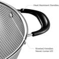 thumbnail image 3 of Stainless Steel Colander, Easy Grip Micro-Perforated 5-Quart Colander, Strainer With Riveted And Heat Resistant Handles, Bpa Free. Great For Pasta, Noodles, Vegetables And Fruits, 3 of 7