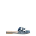 thumbnail image 2 of Madden NYC Women’s Broach Denim Slide Sandals, 2 of 6