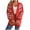 Red, variant on Christmas Cardigan Sweater for Women Knitted Soft Open Front Loose Casual Xmas Lightweight Outerwear with Pockets